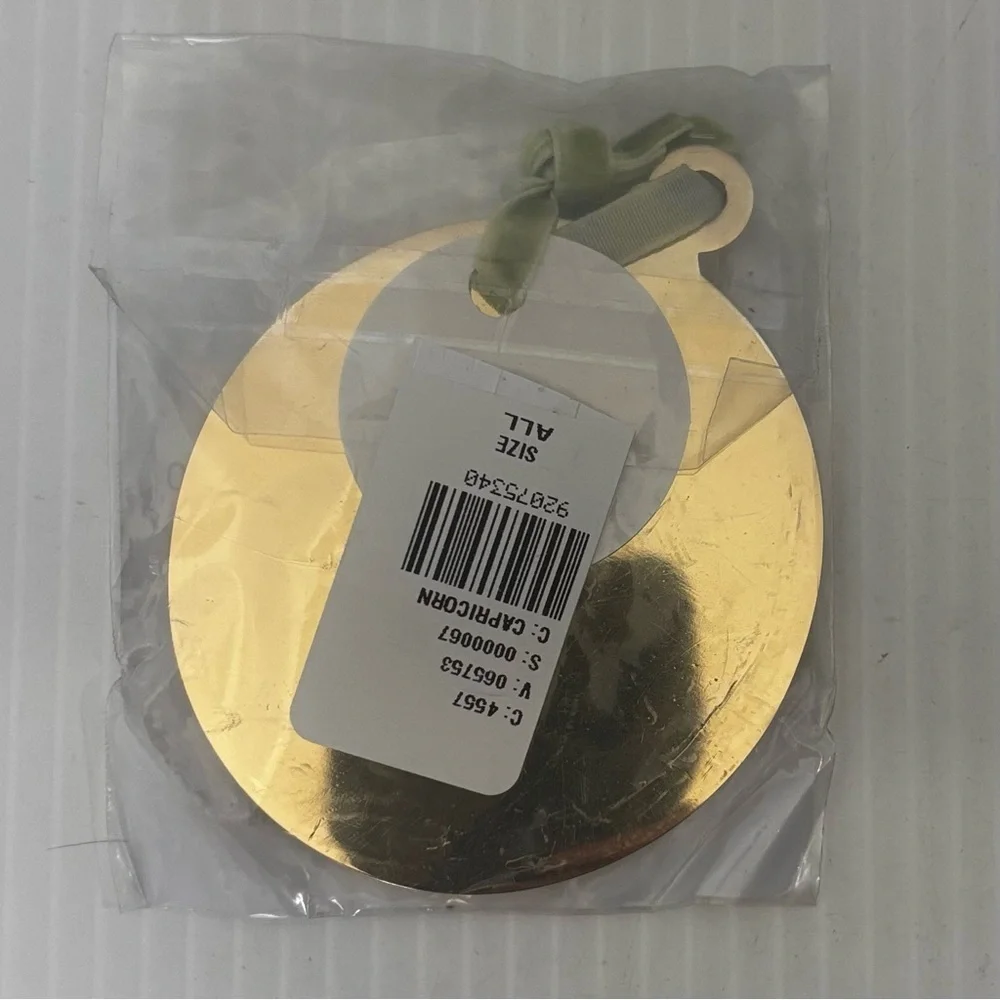 Anthropologie Lou Benesch Zodiac Ornament Gold Plated Charm Hanging Capricorn